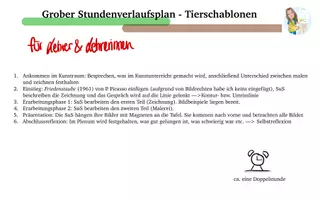 Vorschau - Unterrichtsreihen - Kunst, Schnuppertag, Klasse 5 oder Grundschule, Tierschablonen, Zeichnen und malen - Seite 1