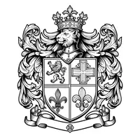 Vorschau - Mal- und Bastelvorlagen - Ausmalbild mittelalterliches Wappen - Deckblatt