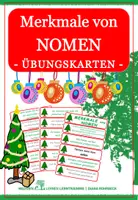 Vorschau - Fördermaterial/Inklusion - Deutsch Winter: Merkmale von Nomen Übungskarten - Deckblatt
