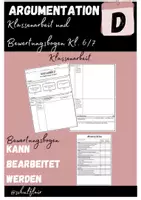 Vorschau - Stundenentwürfe - wachsendes Materialpaket - ARGUMENTATION - Seite 1