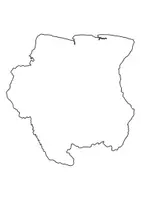 Vorschau - Arbeitsblätter - Landkartre von Suriname stumme Karte mit Umrissen der Nachbarländer - Seite 1
