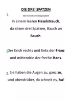 Vorschau - Stundenentwürfe - DIE DREI SPATZEN - Gedicht passend zur Weihnachtszeit & Winter - Seite 3
