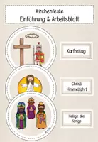 Vorschau - Arbeitsblätter - Kirchenfeste Einführung und Arbeitsblatt - Deckblatt