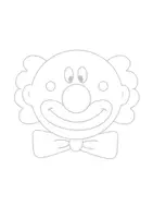 Vorschau - Mal- und Bastelvorlagen - Kunstprojekt Karneval Fasching 3D Clown Malen - Seite 1