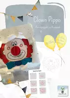 Vorschau - Mal- und Bastelvorlagen - Kunstprojekt Karneval Fasching 3D Clown Malen - Deckblatt