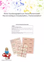 Vorschau - Bildkarten - Werte-Zuordnungsspiel: Partnerschaft - Legekarten - Deckblatt