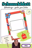 Vorschau - Mal- und Bastelvorlagen - Freebie | Gratis | Schmuckblatt | ohne Lineatur | Retro-Design I kommerzielle Nutzung - Deckblatt