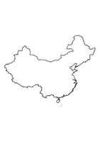Vorschau - Arbeitsblätter - Landkartre von Volksrepublik China stumme Karte mit Umrissen der Nachbarländer - Seite 1