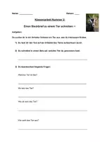 Vorschau - Arbeitsblätter - Klassenarbeit Sachtexte Tiere - Deckblatt