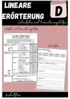 Vorschau - Arbeitsblätter - Lineare Erörterung - Schreibplan und Formulierungshilfen - Deckblatt