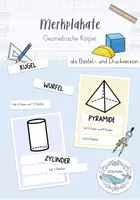 Vorschau - Poster - Merkplakate - Geometrische Körper (Druck- und Klettversion) #silvesterknaller24 - Deckblatt