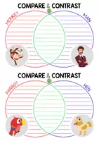 Vista previa - Hojas de trabajo - Compare and contrast (speaking&writing cards) - Portada