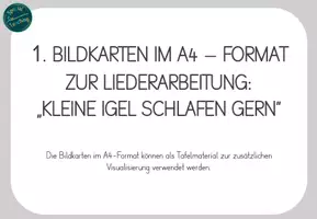 Vorschau - Arbeitsblätter - Liederarbeitung: Kleine Igel schlafen gern - Seite 3