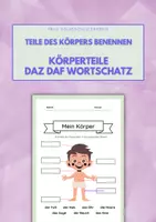 Vorschau - Arbeitsblätter - Materialpaket: WETTER KLEIDUNG KÖRPERTEILE Daz Daf - Deckblatt