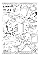 Vorschau - Stationenlernen - Sommerferien Bingo - Seite 1