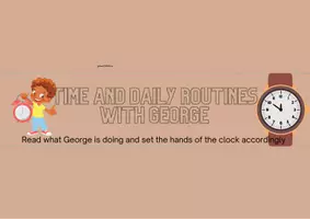 Vista previa - Unidades / Secuencias / Situaciones de Aprendizaje - Time and daily routines with George - página 1