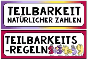 Vorschau - Präsentationen/Tafelbilder - TEILBARKEIT NATÜRLICHER ZAHLEN - Tafelmaterial - Seite 2