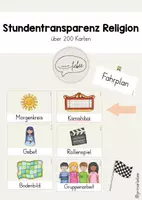Vorschau - Präsentationen/Tafelbilder - Stundentransparenz Religion - Visualisierung (beige) - Deckblatt