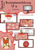 Vorschau - Unterrichtsreihen - Buchstabeneinführung U u - digitale Tafelbilder - Buchstaben - Deckblatt