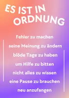 Vorschau - Poster - Es ist in Ordnung/ Es ist okay (Poster farbig) - Deckblatt