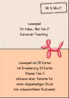 Vorschau - Spiele - Lesespiel - Karneval Fasching - Ich habe wer hat - MrAndMrsP - Deckblatt