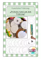 Vorschau - Mal- und Bastelvorlagen - Prickeln rund um den Frühling - Kunstidee Frühling, Kunst Grundschule - Deckblatt