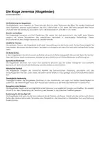 Vorschau - Arbeitsblätter - Die Klage Jeremias (Klagelieder) - Deckblatt