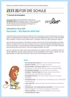 Vorschau - Arbeitsblätter - Karneval – die Narren sind los! - Deckblatt