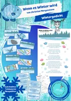 Vorschau - Arbeitsblätter - Wintergedicht – Wenn es Winter wird – Christian Morgenstern – Tafelmaterial – Arbeitsblätter - Deckblatt