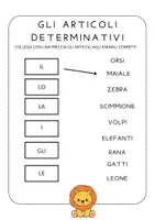 anteprima - Esercizi - Gli articoli determinativi - Pagina 1