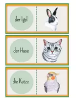Vorschau - Spiele - Domino / Lesespiel zum Thema Tiere - Seite 2