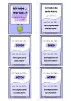 Vorschau - Spiele - Lesespiel/ Ich habe - Wer hat? (ZR bis 100.000) - Seite 1