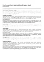 Vorschau - Arbeitsblätter - Das Französische Viertel (New Orleans, USA) - Deckblatt