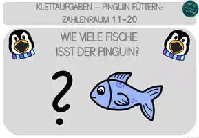Vorschau - Fördermaterial/Inklusion - Klettaufgaben: Pinguin füttern / ZR 11-20 - Seite 2
