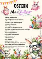 Vorschau - Mal- und Bastelvorlagen - Kostenlos: Ostern Mal Challenge Bucketlist - Seite 1