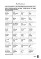 Vorschau - Arbeitsblätter - Austriazismen - Arbeitsblatt mit Selbstkontrolle - Deckblatt