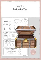 Vorschau - Arbeitsblätter - Tägliches Lesetraining Buchstabe T/t - Deckblatt