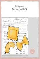 Vorschau - Arbeitsblätter - Tägliches Lesetraining Buchstabe D/d - Deckblatt