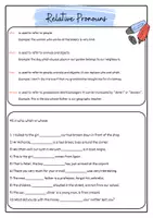 Vorschau - Arbeitsblätter - Relative and Contact Clauses Overview + Exercises + Test - Deckblatt