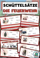 Vorschau - Aufgabenkarten - Schüttelsätze "Die Feuerwehr" Achtung, Notfall! - DaZ / DaF / Deutsch - Deckblatt