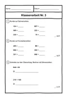 Vorschau - Arbeitsblätter - Klassenarbeit inklusive Lerntheke - Mathe - 3. Klasse - Seite 2