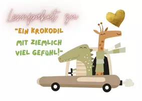 Vorschau - Arbeitsblätter - Lernspaket Krokodil und Giraffe - Deckblatt