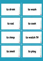 Aperçu - Jeux - Memory Game or Flashcards BASIC VERBS (Anglais, Vocabulaire) - Page 1