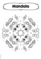 Vorschau - Arbeitsblätter - Karneval Ausmalbilder Mandalas | Fasching Kunstunterricht | Freiarbeit - Seite 1
