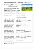 Vorschau - Arbeitsblätter - Parallelgedicht verfassen: Vom Wintergedicht zum Sommergedicht, Grundlage: "Das Dorf im Schnee" (Klaus Groth), zweifach differenziert, kreatives Schreiben, Lyrik, Jahreszeiten-Gedichte, Klasse 5-6 - Seite 1