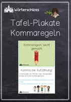 Vorschau - Poster - Tafel-Plakate Kommaregeln - Deckblatt
