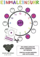 Vorschau - Arbeitsblätter - KERNAUFGABEN mit eine UHR als PROMPT - Deckblatt