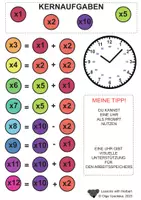 Vorschau - Arbeitsblätter - KERNAUFGABEN mit eine UHR als PROMPT - Seite 2