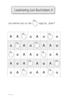 Vorschau - Arbeitsblätter - Leseübung zum Buchstaben A - Seite 1