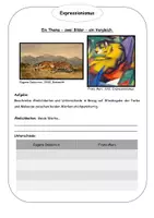 Vorschau - Arbeitsblätter - Expressionismus - Ein Vergleich - Deckblatt